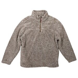 Alpine Sherpa 1/4 Zip Pullover Mens Large Putty Excellent‎ 12651 Fleece Jacket